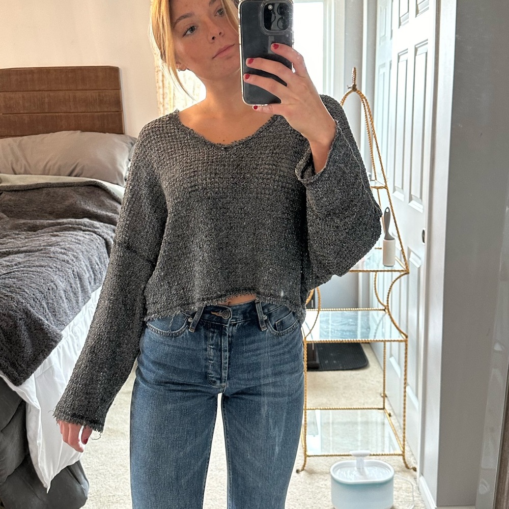 Urban outfitters speckled waffle knit sweater